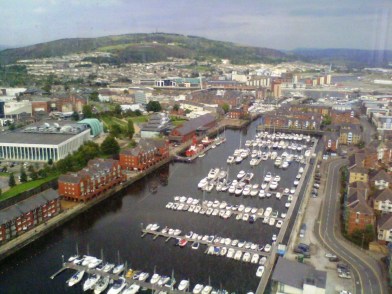 Swansea Marina in August 2011